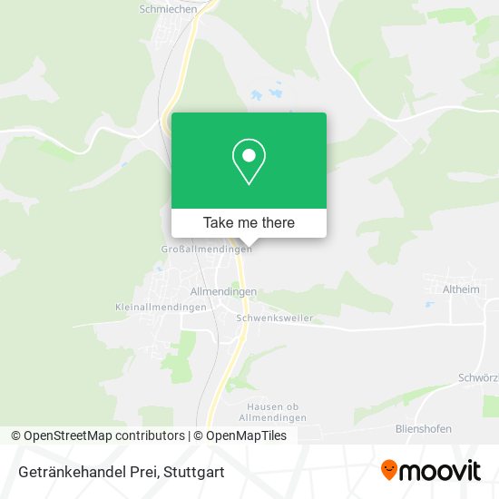 Getränkehandel Prei map