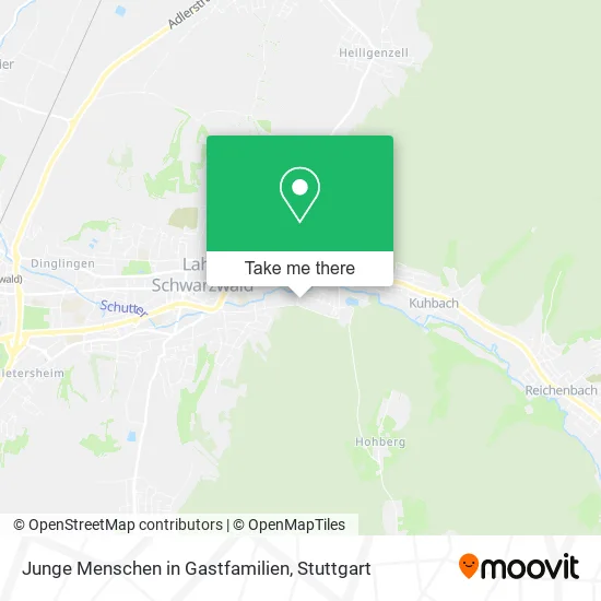 Карта Junge Menschen in Gastfamilien