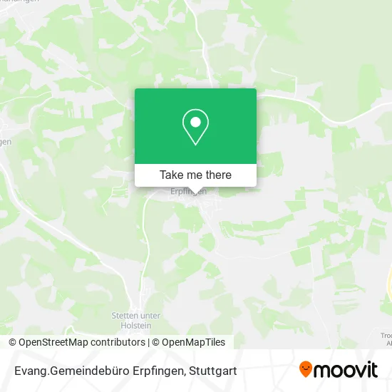 Карта Evang.Gemeindebüro Erpfingen