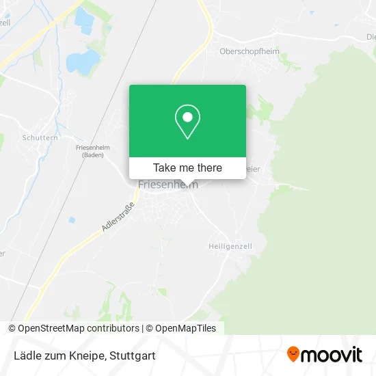 Карта Lädle zum Kneipe