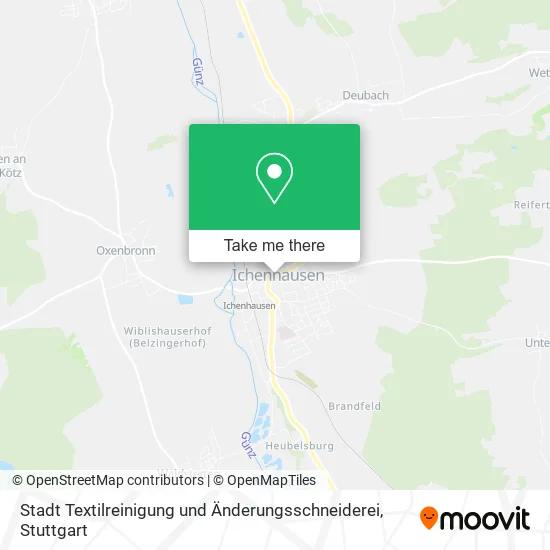 Карта Stadt Textilreinigung und Änderungsschneiderei