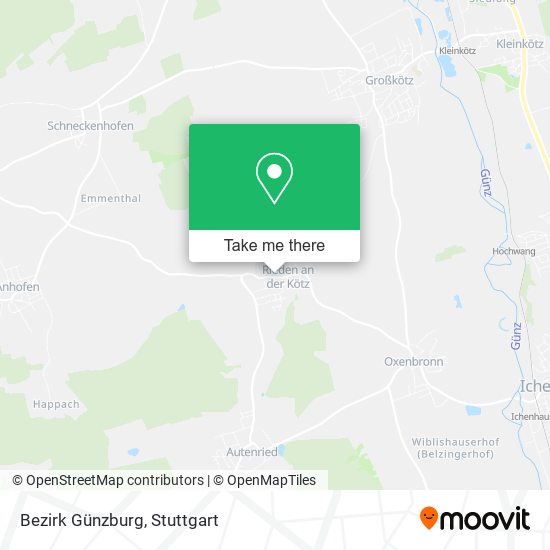 Bezirk Günzburg map