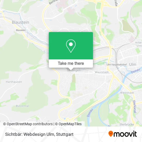Карта Sichtbär: Webdesign Ulm