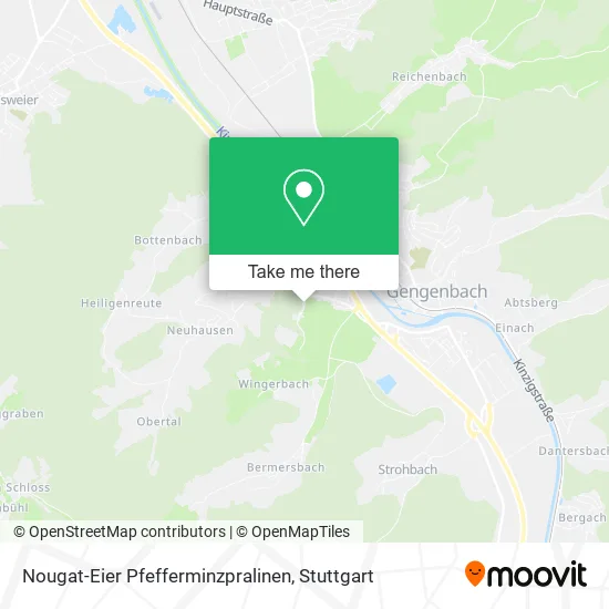 Карта Nougat-Eier Pfefferminzpralinen