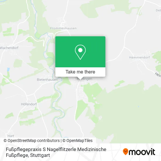 Карта Fußpflegepraxis S Nagelflitzerle Medizinische Fußpflege