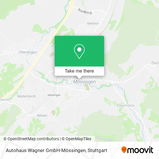 Карта Autohaus Wagner GmbH-Mössingen
