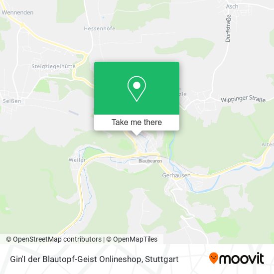 Gin'I der Blautopf-Geist Onlineshop map
