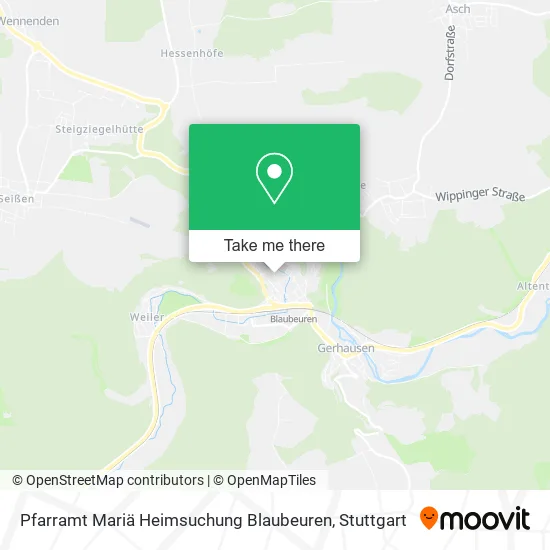 Карта Pfarramt Mariä Heimsuchung Blaubeuren