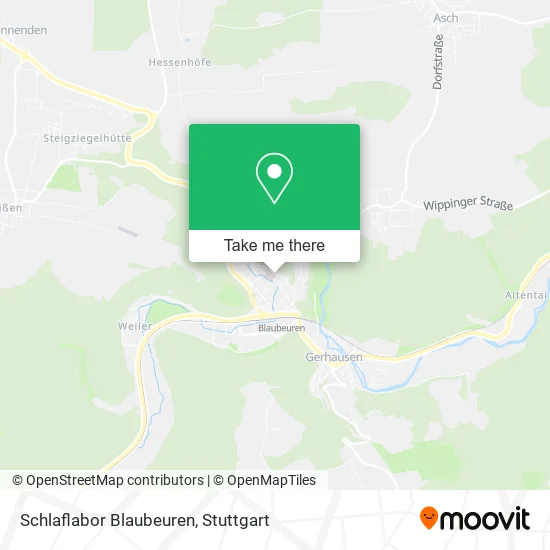 Карта Schlaflabor Blaubeuren