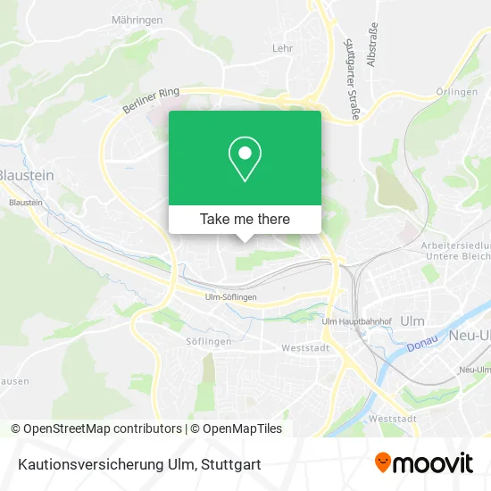 Карта Kautionsversicherung Ulm