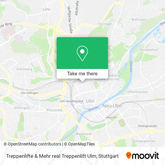 Treppenlifte & Mehr real Treppenlift Ulm map