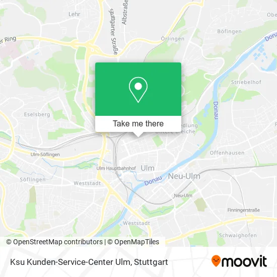 Карта Ksu Kunden-Service-Center Ulm