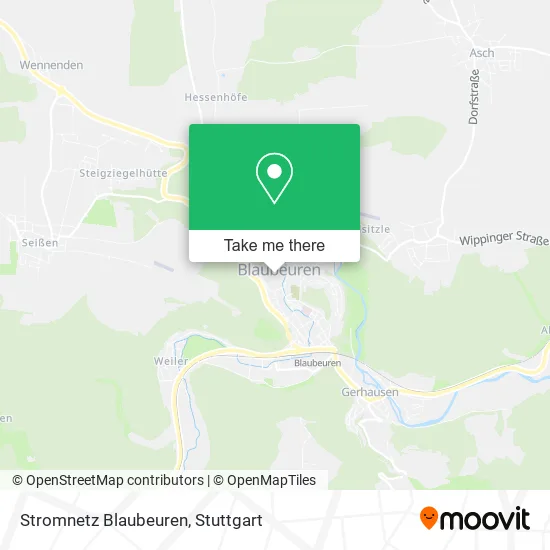 Карта Stromnetz Blaubeuren