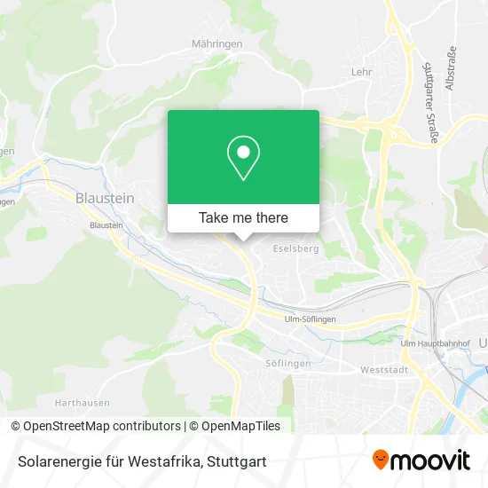 Карта Solarenergie für Westafrika
