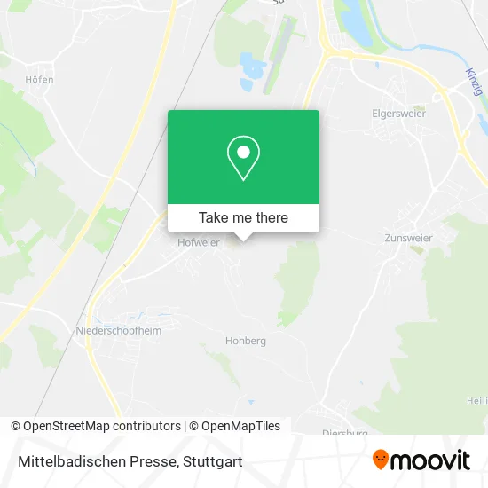 Карта Mittelbadischen Presse