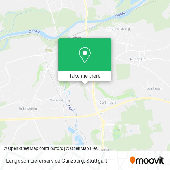 Langosch Lieferservice Günzburg map