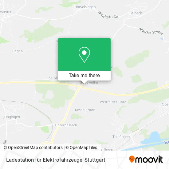 Карта Ladestation für Elektrofahrzeuge