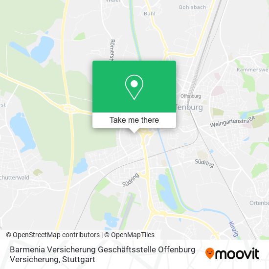 Barmenia Versicherung Geschäftsstelle Offenburg Versicherung map
