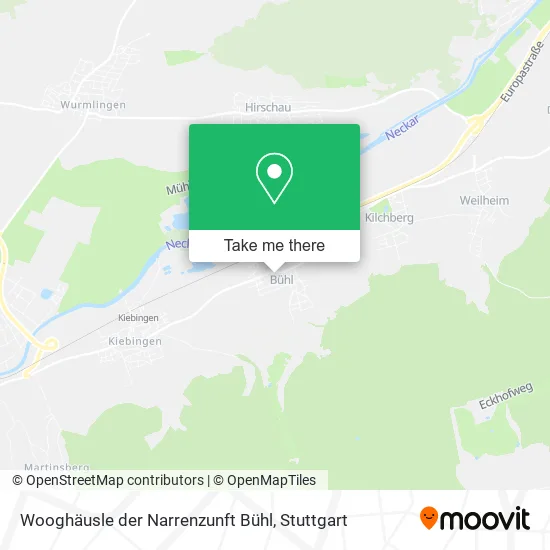 Карта Wooghäusle der Narrenzunft Bühl