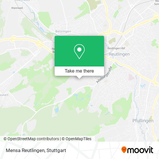 Mensa Reutlingen map