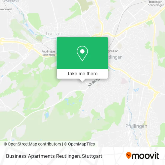 Карта Business Apartments Reutlingen
