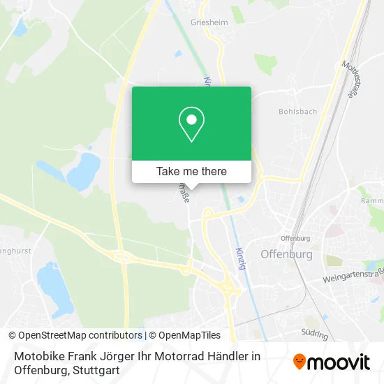 Карта Motobike Frank Jörger Ihr Motorrad Händler in Offenburg