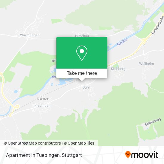 Карта Apartment in Tuebingen