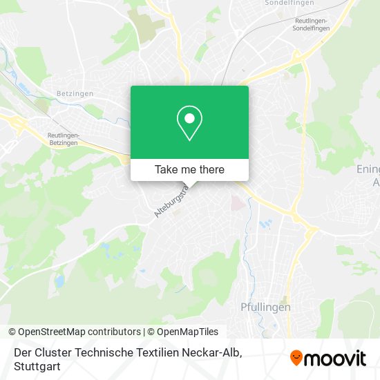 Der Cluster Technische Textilien Neckar-Alb map