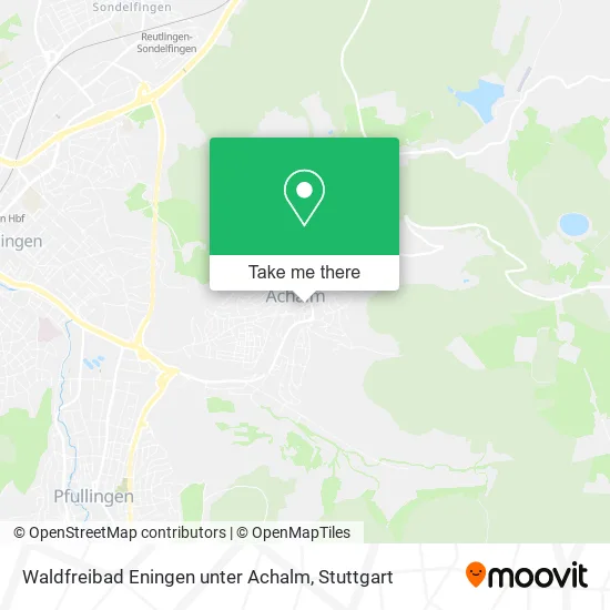 Карта Waldfreibad Eningen unter Achalm