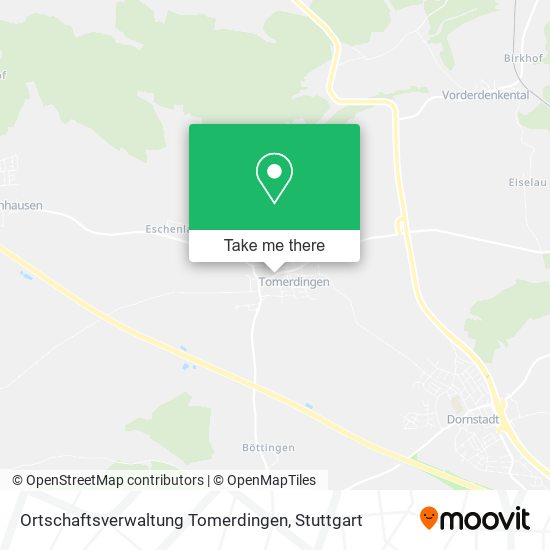 Ortschaftsverwaltung Tomerdingen map