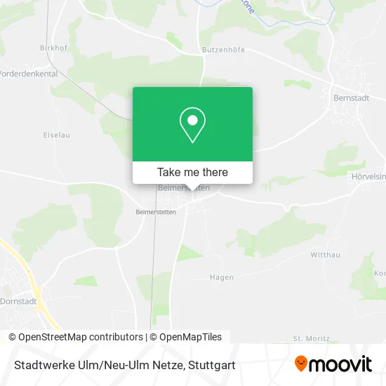 Карта Stadtwerke Ulm/Neu-Ulm Netze