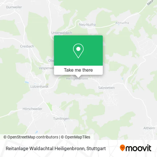 Карта Reitanlage Waldachtal Heiligenbronn