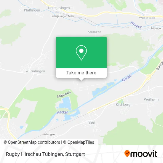 Rugby Hirschau Tübingen map