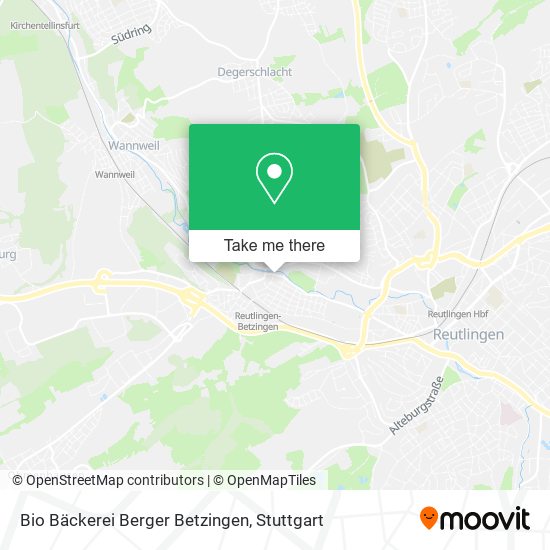 Bio Bäckerei Berger Betzingen map