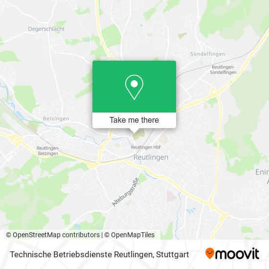 Карта Technische Betriebsdienste Reutlingen