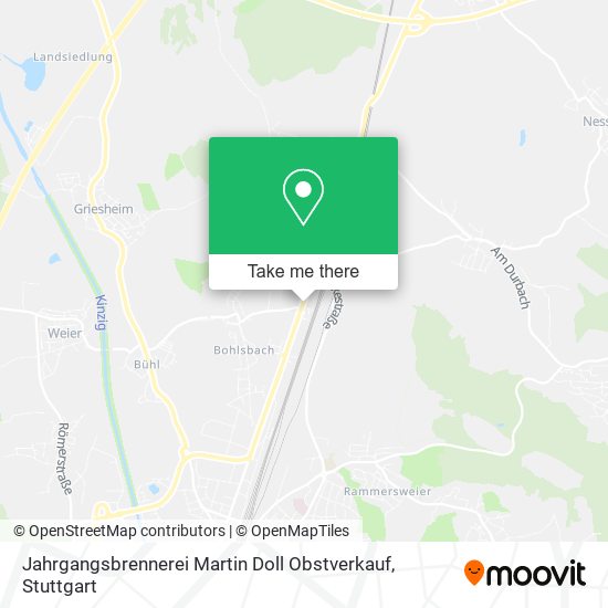 Jahrgangsbrennerei Martin Doll Obstverkauf map