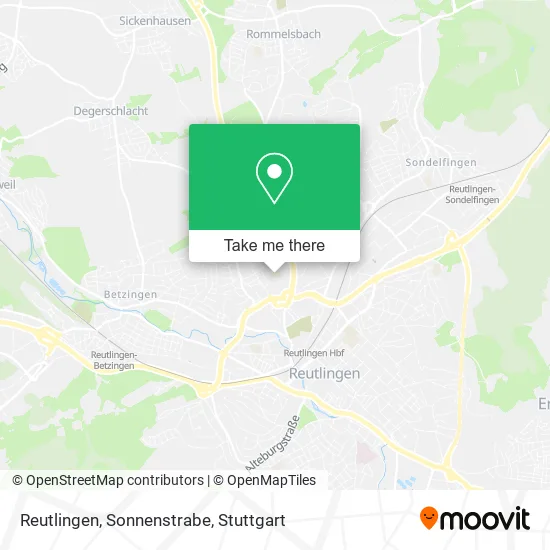 Карта Reutlingen, Sonnenstrabe