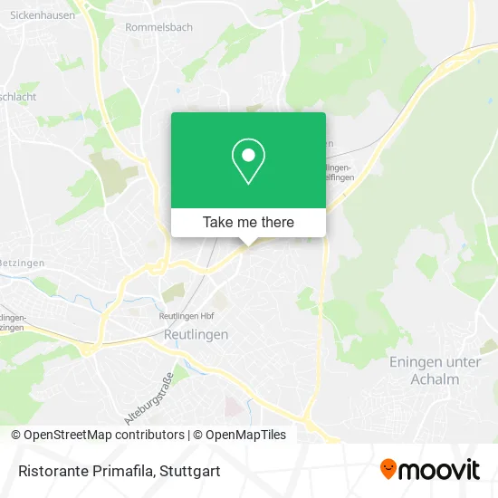 Карта Ristorante Primafila