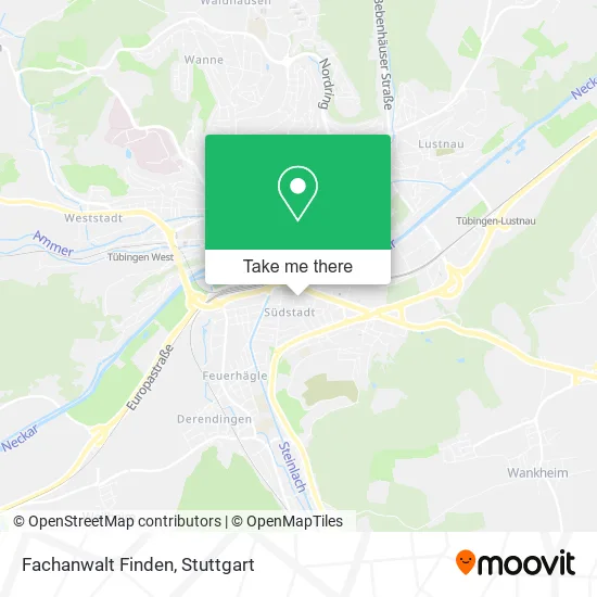 Карта Fachanwalt Finden