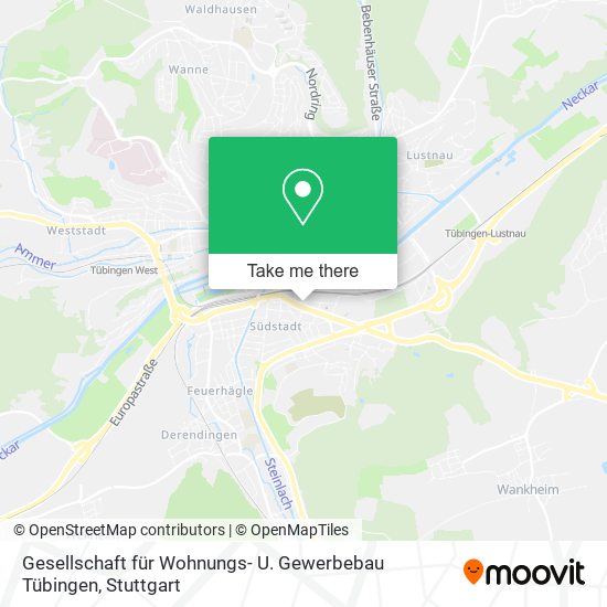 Карта Gesellschaft für Wohnungs- U. Gewerbebau Tübingen