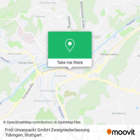 Карта Fridi Unverpackt GmbH Zweigniederlassung Tübingen