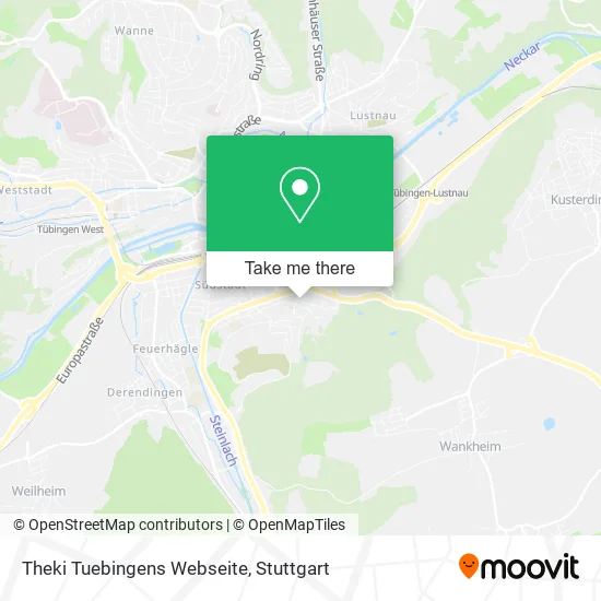Карта Theki Tuebingens Webseite