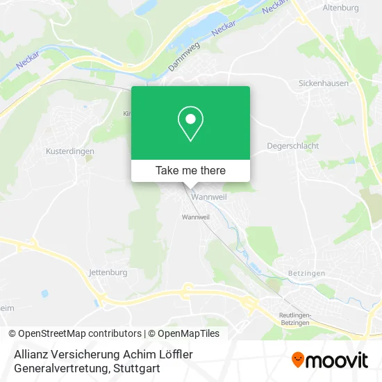 Карта Allianz Versicherung Achim Löffler Generalvertretung