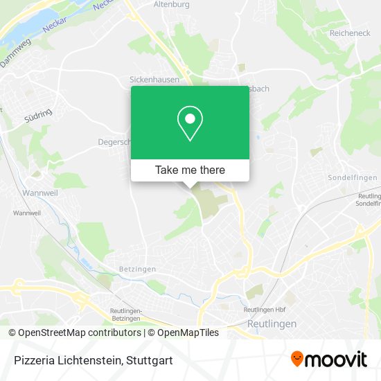 Pizzeria Lichtenstein map