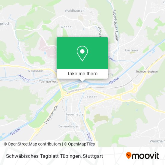 Schwäbisches Tagblatt Tübingen map