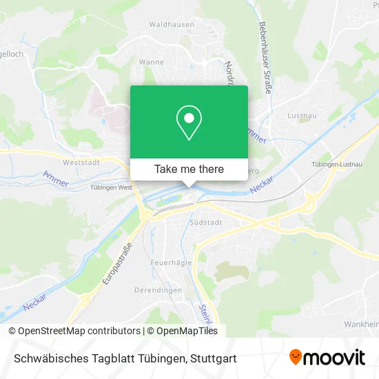 Карта Schwäbisches Tagblatt Tübingen