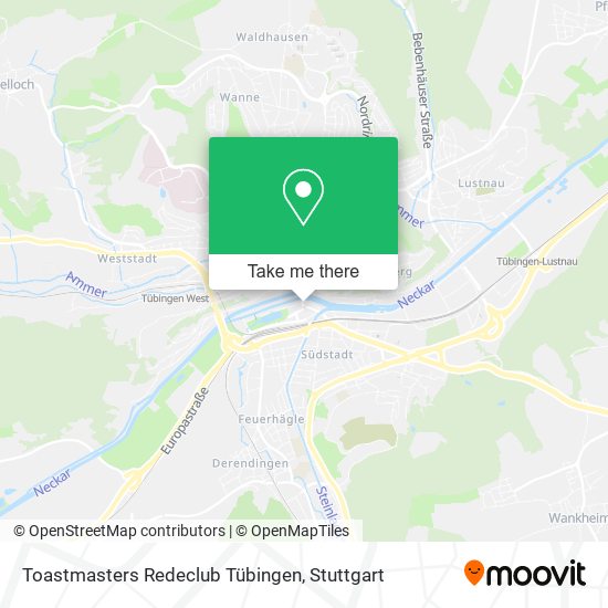 Toastmasters Redeclub Tübingen map