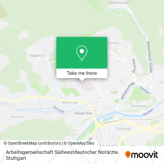 Карта Arbeitsgemeinschaft Südwestdeutscher Notärzte