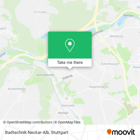 Карта Badtechnik Neckar-Alb