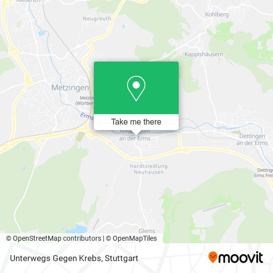 Unterwegs Gegen Krebs map